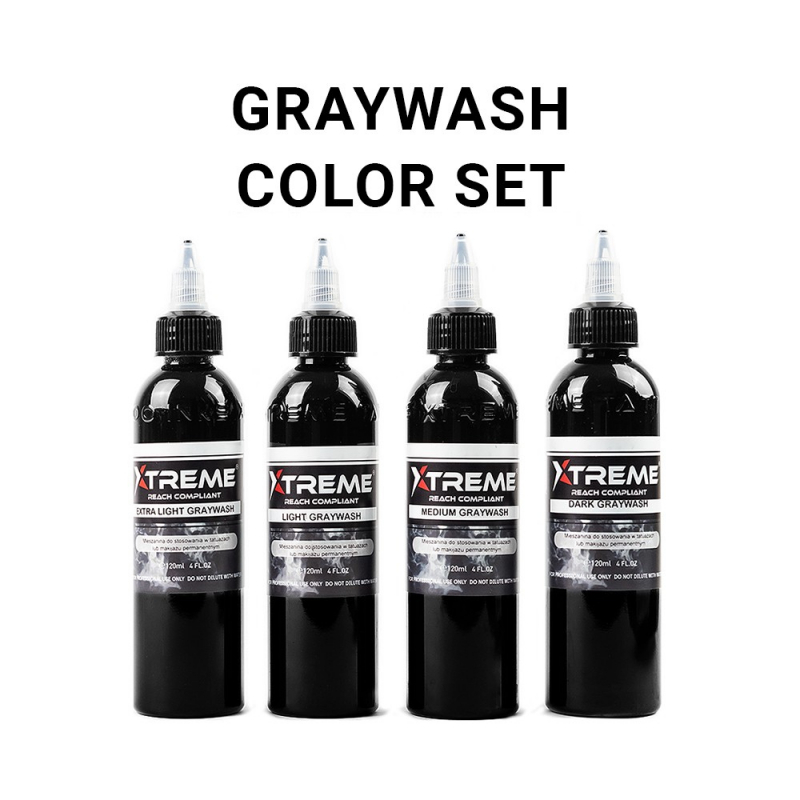 Xtreme Ink - Graywash Set - 4x120ml (Reach Compliant)