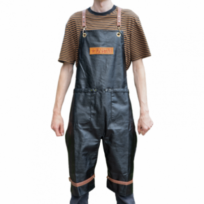 UNISTAR Protective Leather Apron, Black /1 pc/